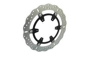 Round D-series Fixed Offroad Brake Rotor Black, Polished Steel, Silver, Stainless Steel, 1, nordicamoto.ro