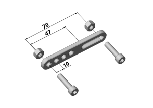 Brake Reservoir Relocator Bracket Silver