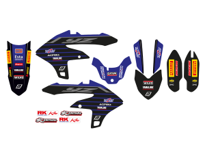 Graphics Kit With Seat Cover Black, Blue, Gray