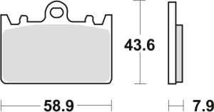 Placute frana fata TRW Organice KAWASAKI ZXR 400L '91-'03