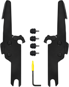 Fats/slim Windshield  Trigger-lock Complete Mount Kit Black