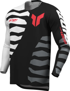Tricou Launchmode Shredder alb-negru, 4, nordicamoto.ro