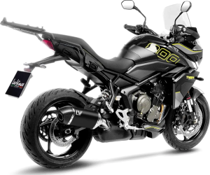 Tobă de eșapament LeoVince LV-14 Black Edition Slip-On pentru Triumph Tiger Sport 800, 3, nordicamoto.ro