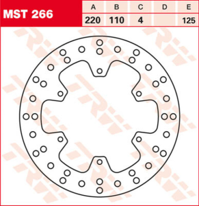 Round Fixed Brake Rotor 220-250mm Steel, 2, nordicamoto.ro