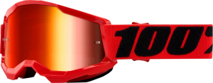 Ochelari Copii 100% Strata 2 Red Mirror ONE SIZE, 1, nordicamoto.ro