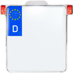 All-in-one 2.0 License Plate Holder W/ Led Plate Lights, Brake And Rear Lights Chrome, 1, nordicamoto.ro