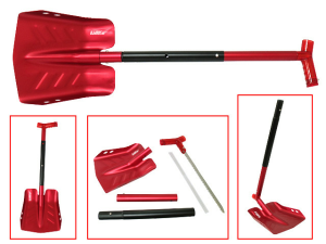Sno-X Snow showel with saw, Red Aluminum