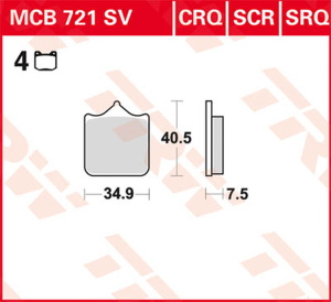 Brake Pad Crq Hyper-carbon Racing, 2, nordicamoto.ro