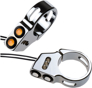Rat Eye Led Fork Mount Turn Signals Clear