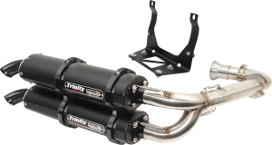 Stage 5 Dual Exhaust System Black, Brushed, 1, nordicamoto.ro