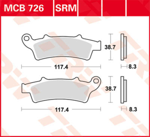 Plăcuțe de frână sinterizate pentru scutere din seria Srm, 1, nordicamoto.ro
