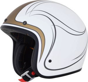 Fx-76 Claymore Vintage Helmet Matte White/gold/silver 2x-large Gold, Matte, White
