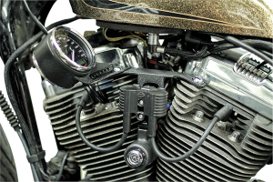 Sportster Speedometer Relocation Kit Black, Powder-coated, 2, nordicamoto.ro
