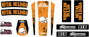 Trim Kit Graphics Black, Orange, 1, nordicamoto.ro