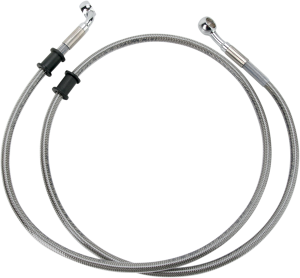 Extended Length Stainless Steel Brake Line Kit Silver, Clear-coated Oversize [+254 mm (10'')], 1, nordicamoto.ro
