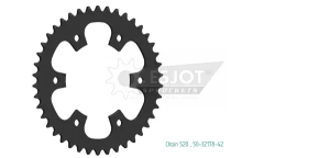 Pinion standard spate 520, negru 