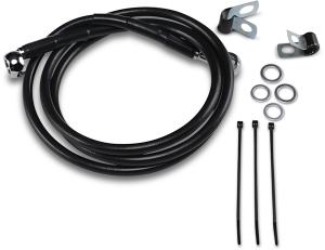 Extended Length Black Vinyl Brake Line Kit Black
