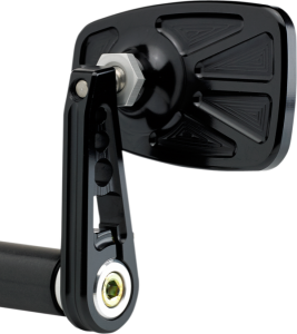 Cafe Style Bar End Mirror Anodized Black