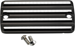 Front Brake Master Cylinder Cover Black, Silver