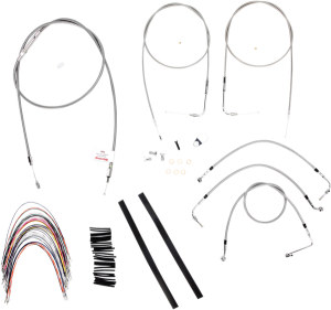 Complete Stainless Braided Handlebar Cable/brake Line Kit Silver, 1, nordicamoto.ro