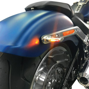 Winglets Led Turn Signals Chrome, Satin, 2, nordicamoto.ro