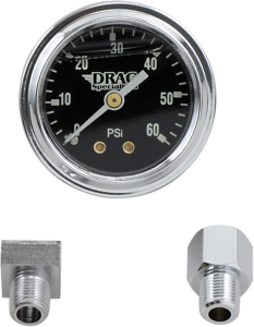 1-3/4(r) Deluxe Liquid-filled Oil Gauge Kit Black
