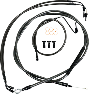 Standard Midnight Braided Handlebar Cable/brake Line Kit Black, 1, nordicamoto.ro