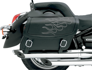 Highwayman Tattoo Saddlebags Black, Silver Jumbo, 4, nordicamoto.ro