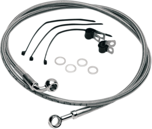 Stainless Steel Brake Line Kit Silver, Clear-coated, 1, nordicamoto.ro