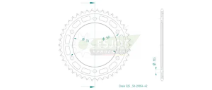 Pinion standard spate 525 negru, 2, nordicamoto.ro