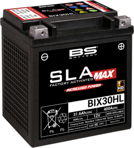 Sla Max Factory- Activated Agm Maintenance-free Battery Black