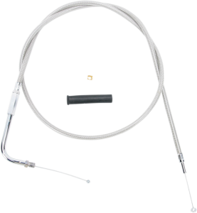 Stainless Braided Throttle Cable Silver
