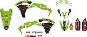 Graphic Kit Replica Team Kawasaki H&f 2022 Green, Black, 1, nordicamoto.ro