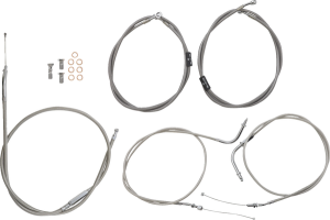 Stainless Handlebar Cable/line Kit Silver