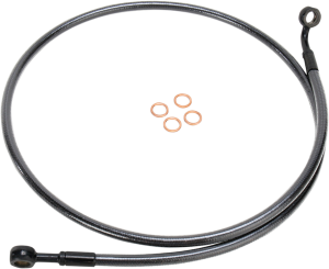 E-z Align Dot Braided Single Disc Front Brake Line Black, Black Pearl, 2, nordicamoto.ro