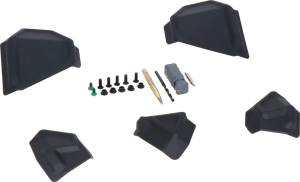 Set de colțuri de schimb pentru cutii laterale-superioare Trax Adv, negru, nordicamoto.ro