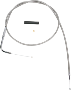 Stainless Braided Throttle Cable Silver