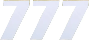 MOOSE RACING Vinyl Race Numbers White 