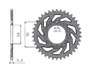 Steel Rear Sprocket Natural