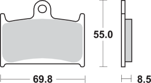 Hs Street Excel Sintered Front Brake Pads