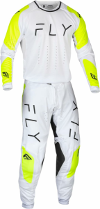 Combo Echipament Mx/Enduro Fly Evolution Alb/Fluo Galben