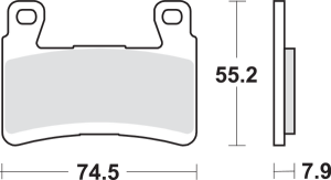 Hs Street Excel Sintered Front Brake Pads, 1, nordicamoto.ro