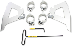 Fats/slim Windshield Trigger-lock Complete Mount Kit Polished
