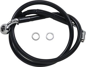 Extended Length Stainless Steel Brake Line Black, Vinyl Coated
