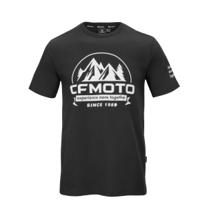 TRICOU CFMOTO CASUAL CREW NEGRU/ALB, nordicamoto.ro