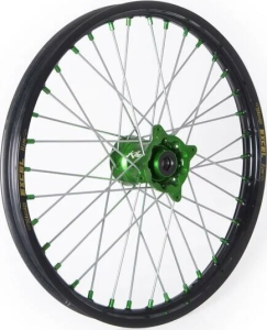 Jantă Elite Mx-en, spițe argintii, negru, verde, 1, nordicamoto.ro