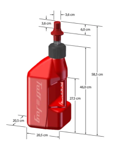 Canistrǎ Tuff Jug cu Gradație și cap Ripper, Capacitate 10 Litri, Culoare roșu