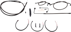 Complete Midnight Braided Handlebar Cable/brake Line Kit Black