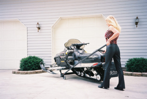 Snowmobile Cart Black 