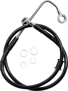 Extended Length Stainless Steel Brake Line Black, Vinyl Coated Oversize [+51 mm (2'')], 1, nordicamoto.ro